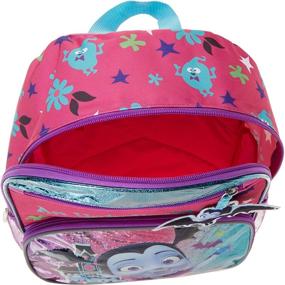 img 1 attached to Vampirina 14-inch Backpack with Zipper Dangle: Perfect for Little Vampire Fans!