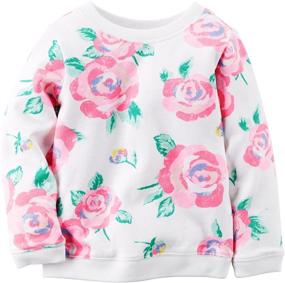 img 1 attached to Carters Little Girls Floral Toddler Girls' Clothing for Tops, Tees & Blouses