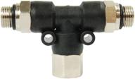 💨 master airbrush 2-way air hose splitter manifold with 1/8" bsp fittings - dual male air outlets, single female air inlet logo