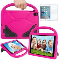 📱 rtobx ipad 9.7 case - protective cover for kids - shockproof light weight handle stand - compatible with ipad 6th/5th generation (2018/2017), air 1/2 & pro 9.7 - pink + screen protector logo