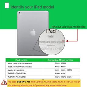 img 3 attached to 📱 RTOBX Чехол для iPad 9.7 - Защитный чехол для детей - Ударопрочная Лёгкая Ручка-Подставка - Совместим с iPad 6-го/5-го поколения (2018/2017), Air 1/2 и Pro 9.7 - Розовый + Защитная плёнка для экрана