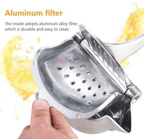 img 2 attached to 🍋 Premium Manual Fruit Press Juicer: Heavy Duty Single Press Lemon Squeezer for Lemon, Orange, Grape - High-Quality Aluminum Alloy Hand Juicer - 1 Pack