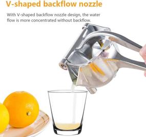 img 3 attached to 🍋 Premium Manual Fruit Press Juicer: Heavy Duty Single Press Lemon Squeezer for Lemon, Orange, Grape - High-Quality Aluminum Alloy Hand Juicer - 1 Pack