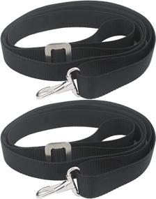 img 4 attached to 🛥️ YYST Adjustable Bimini Boat Top Strap with Loops and Stainless Steel Single Snap Hook - 2/PK, 10"-96" Length