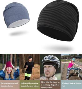 img 2 attached to 🧢 EMPIRELION 9" Lightweight Beanies: Multifunctional Hats for Men & Women - Running, Skull Cap, Helmet Liner, Sleep Caps