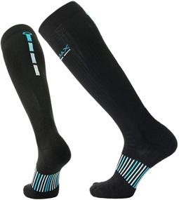 img 4 attached to COOLMAX Brand Compression Over the Calf Socks (3 Pairs) - Performance Cushion, 15-20 mmHg, for Men & Women