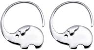 adorable hanfly 925 sterling silver elephant earrings - shop animal hoop earrings now! logo