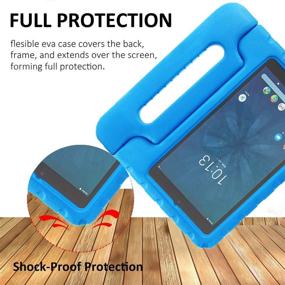 img 2 attached to 📱 AVAWO Onn 8” Kids Case (2019) - Lightweight Shockproof Convertible Handle Stand, Kids-Friendly, Blue Tablet Case for Onn 8-inch Android Tablet (2019 Release)