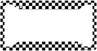🏁 black and white checkered flag airstrike license plate frame - racing style car tag holder - racing flag license plate frame (model: 30-717) logo