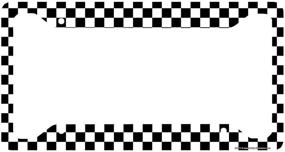 img 4 attached to 🏁 Black and White Checkered Flag Airstrike License Plate Frame - Racing Style Car Tag Holder - Racing Flag License Plate Frame (Model: 30-717)