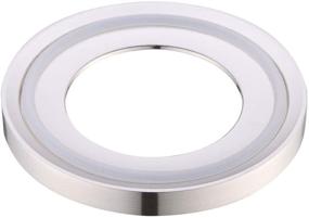 img 4 attached to Premium Solid Brass Mounting Ring for Bathroom Vessel Sink - Polished Chrome Finish