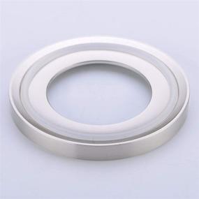 img 1 attached to Premium Solid Brass Mounting Ring for Bathroom Vessel Sink - Polished Chrome Finish