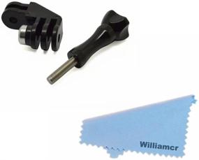 img 3 attached to 📷 Williamcr 90 Degree Direction Adapter Elbow Mount: Perfect for GoPro Hero 9/8/7/6/5/4 Black, Hero 3+, DJI Osmo Action, AKASO, Campark, YI Action Camera - With Thumb Screw!