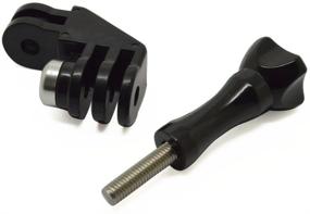 img 1 attached to 📷 Williamcr 90 Degree Direction Adapter Elbow Mount: Perfect for GoPro Hero 9/8/7/6/5/4 Black, Hero 3+, DJI Osmo Action, AKASO, Campark, YI Action Camera - With Thumb Screw!