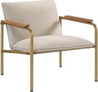 🪑 sauder coral cape lounge chair - ivory finish, dimensions: l 26.77" x w 28.35" x h 26.77 логотип