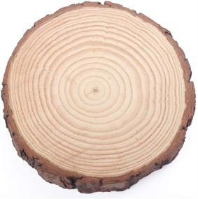 img 1 attached to 🪵 Large Natural Wood Slices, 7-8" Diameter, 4/5" Thick - Perfect for Wedding Centerpieces, DIY Woodland Projects, and Home Decor - Set of 2