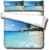 queen beach duvet bedding comforter logo