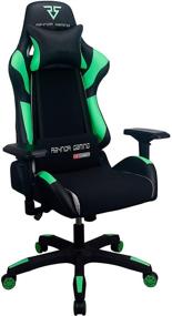 img 4 attached to 🪑 Игровое кресло Raynor Gaming Energy Pro Series - серия профессиональных эргономичных игровых кресел - технология Outlast, высокая спинка в стиле гоночных кресел, регулировка высоты, 4D подлокотники, сетчатый и искусственная кожа, с поддержкой поясницы, подушка для головы, зеленого цвета.