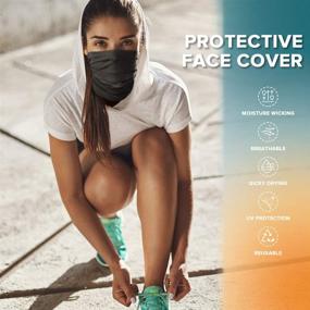 img 3 attached to 🧣 Pack of 2 Neck Gaiter Face Mask Scarves: Reusable Bandanas Tubes with UV Protection for Men and Women - Balaclava Outdoor Sports Headwear