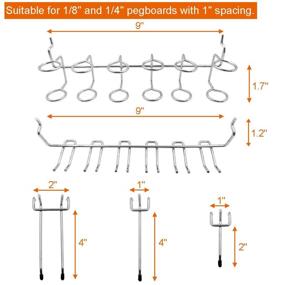 img 2 attached to Pegboard Hooks Variety Set for Secure and Neat Organization