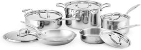 img 4 attached to 🍳 Premium Heritage Steel 10-Piece Cookware Set: Induction-Ready, 5-Ply Construction & Titanium Strengthened 316Ti Stainless Steel - Made in USA