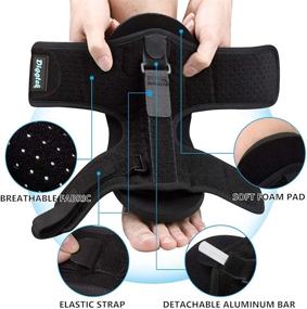 img 3 attached to 👣 Ultimate Relief for Plantar Fasciitis & Foot Pain: Adjustable Night Splint with Spiky Massage Ball - Diggtek Plantar Fasciitis Night Splint