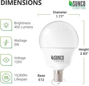 img 3 attached to 🌟 Enhance Your Space with Sunco Lighting Candelabra Edison Frosted Bulbs