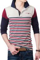 sandbank striped contrast sleeve cotton men's clothing logo