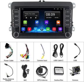 img 2 attached to 🚗 Автомобильный стерео-плеер Skoda VW Passat B6 Polo Golf 5 6 Touran Seat, 7-дюймовый 2DIN с Bluetooth GPS навигацией WiFi FM радио мультимедиа плеер + камера заднего вида (16 ГБ)