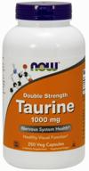 💪 nervous system health booster: double strength taurine 1,000mg - 250 veg capsules by now supplements logo