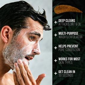 img 3 attached to 🧼 Rugged & Dapper Daily Power Scrub - Exfoliating Face Wash for Men, Organic & Non-Toxic Skincare - 8 Oz