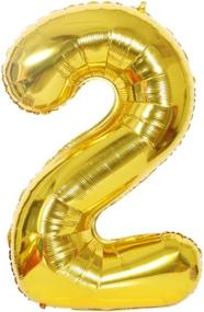 img 2 attached to 2021 Gold FRUTA 16-inch Number Foil Balloons - Ideal for New Year's Eve Party Supplies, Festival, Anniversary, Graduation Decorations, Home & Office Décor