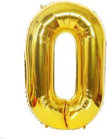 img 1 attached to 2021 Gold FRUTA 16-inch Number Foil Balloons - Ideal for New Year's Eve Party Supplies, Festival, Anniversary, Graduation Decorations, Home & Office Décor