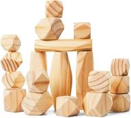 enhance balance and coordination with panda brothers wooden balancing stones logo