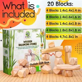 img 2 attached to Enhance Balance and Coordination with Panda Brothers Wooden Balancing Stones
