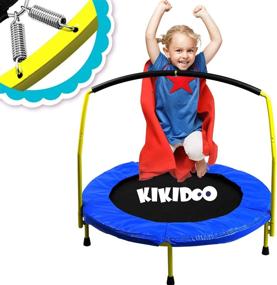 img 4 attached to 🤸 36-inch Toddler Trampoline with Handle - Sturdy Frame, Coil Spring, Padded Cover - Heavy Duty Mini Trampoline for Indoor and Outdoor Use