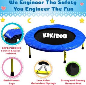 img 2 attached to 🤸 36-inch Toddler Trampoline with Handle - Sturdy Frame, Coil Spring, Padded Cover - Heavy Duty Mini Trampoline for Indoor and Outdoor Use