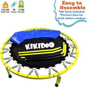 img 1 attached to 🤸 36-inch Toddler Trampoline with Handle - Sturdy Frame, Coil Spring, Padded Cover - Heavy Duty Mini Trampoline for Indoor and Outdoor Use