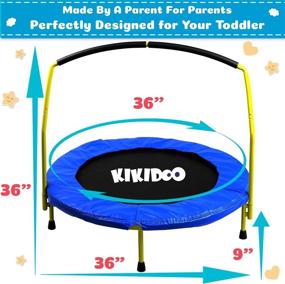 img 3 attached to 🤸 36-inch Toddler Trampoline with Handle - Sturdy Frame, Coil Spring, Padded Cover - Heavy Duty Mini Trampoline for Indoor and Outdoor Use