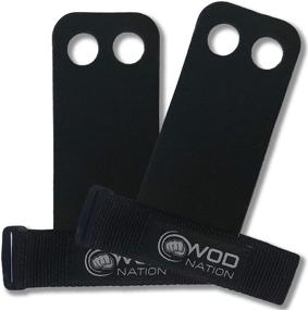 img 4 attached to WOD Nation Barbell Gymnastics Grips: Ultimate Training Solution for Pull-ups, Kettlebells, and Gymnastic Rings