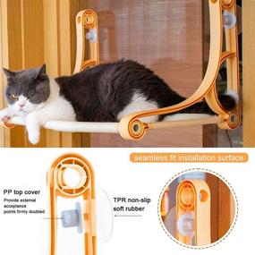 img 1 attached to MoMoGiLi Cat Window Perch - Space Saving Indoor Cat Hammocks with Adjustable Suction Power