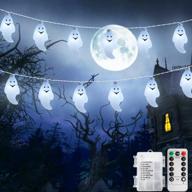 white ghost string lights halloween decorations логотип