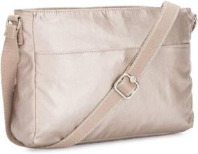 img 1 attached to 👜 Kipling Women's New Angie Handbag: Lightweight Crossbody Nylon Travel Bag in Metallic Glow - Perfect for Traveling