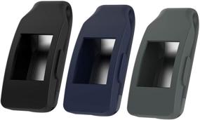 img 2 attached to 📎 (3 Pack) Seltureone Silicone Clips for Fitbit Inspire/Inspire HR/Ace 2 - Black, Navy, Gray