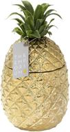 🍍 stylish gold pineapple ice bucket with lid - perfect for drinks trolley, retro bar decor, classy party accessory - ideal gift for him or her! логотип