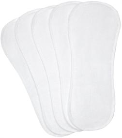 img 1 attached to White Washable Diaper Liners Pack for Infant/Toddler by Kushies - Set of 5