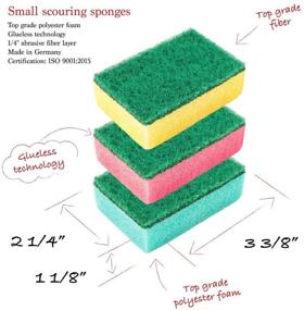 img 3 attached to 🧽 Long-Lasting Kitchen Cleaning Sponges - Genuine Scrub Sponge Set from Germany (Pack of 20)