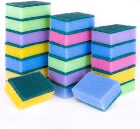 img 4 attached to 🧽 Long-Lasting Kitchen Cleaning Sponges - Genuine Scrub Sponge Set from Germany (Pack of 20)