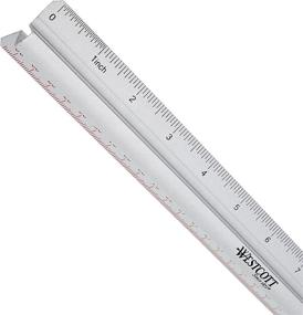 img 1 attached to Enhanced Precision with Westcott Raised Aluminium Metric Imperial Ruler