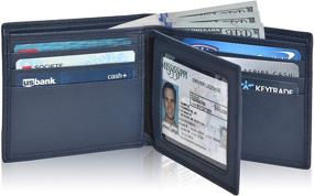 img 4 attached to RFID Bifold Leather Wallets Men Men's Accessories
